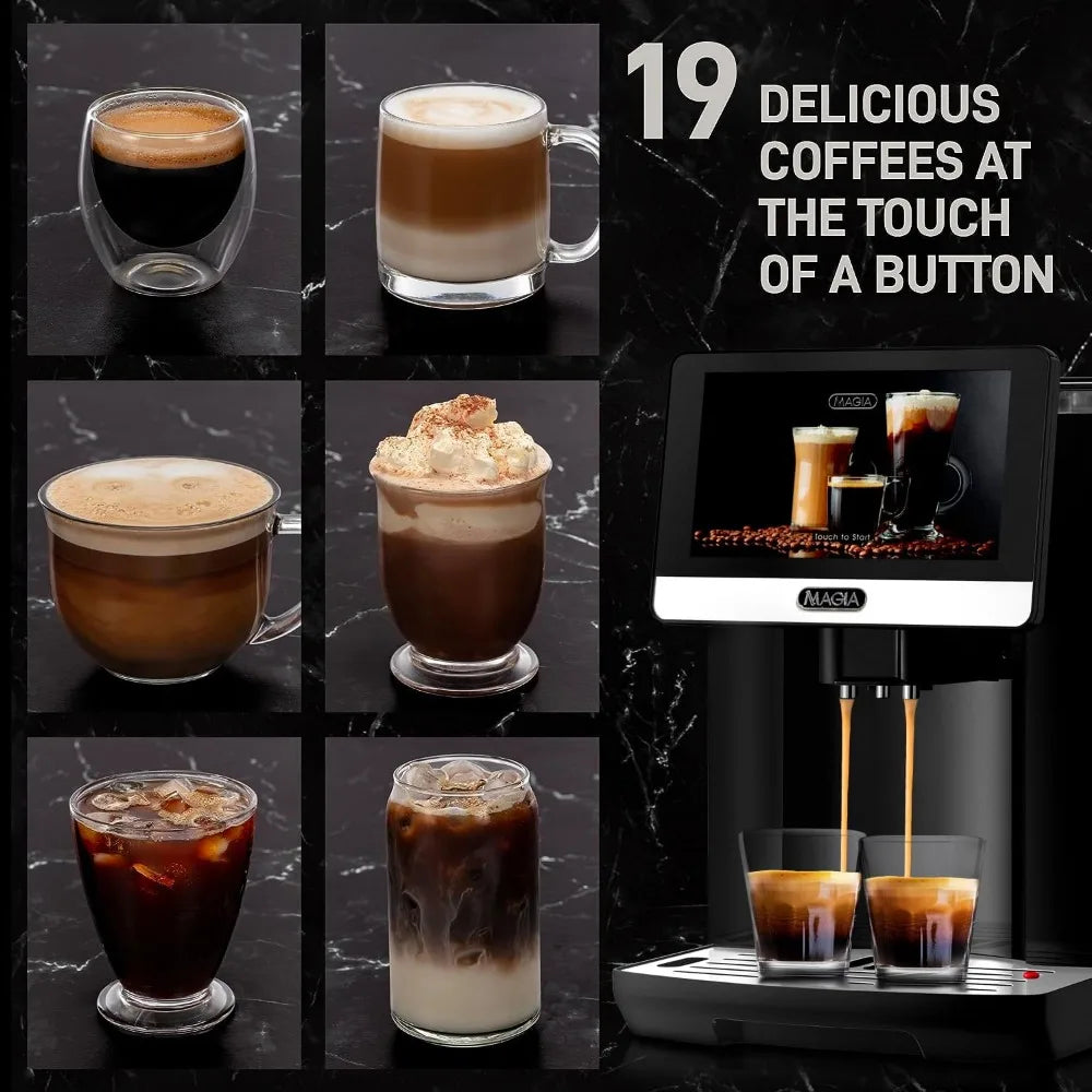 Zulay Magia Super Automatic Coffee Espresso Machine With Grinder - Coffee Maker W/ 7” Touch Screen