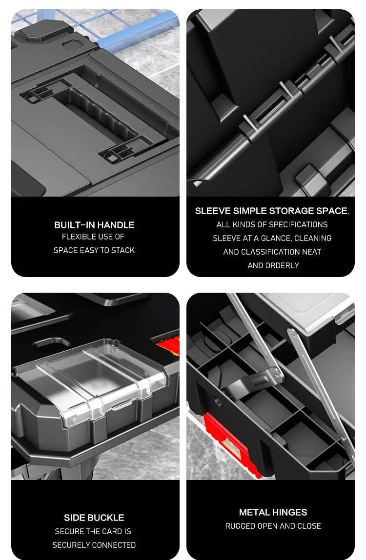 Delixi Electrical Appliances. For sale separately. Stackable roller tool box, plastic portable