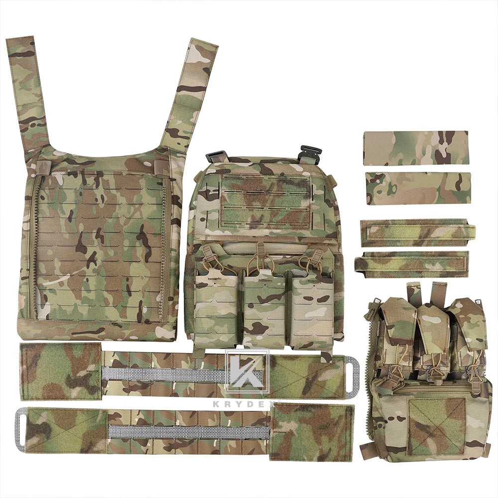 KRYDEX FCPC V5 Tactical Vest Plate Carrier Cummerbund KTAR Front Mag Flap Panel Backpack Combat Vest