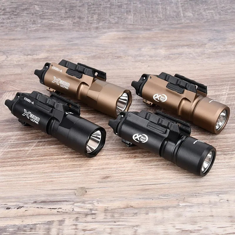 Tactical SF Surefire X300U X300 Ultra XH35 Metal Pistol Gun Strobe LED Light Fit 20mm Rail Airsoft