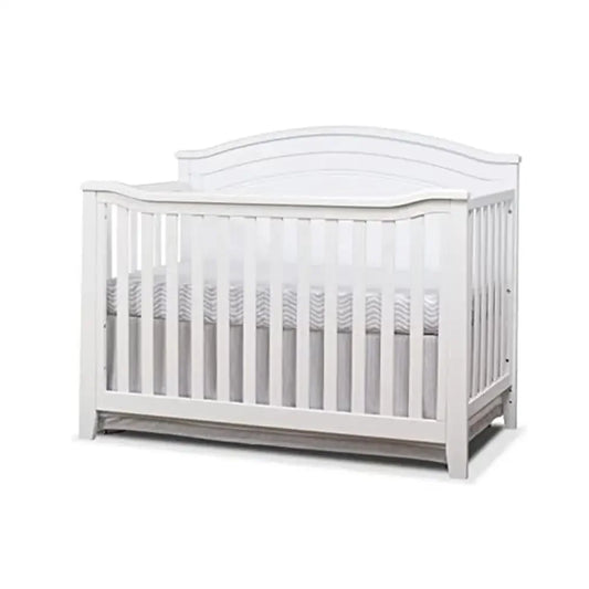 Berkley Round Top Crib Classic 4-in-1 Convertible Wooden Baby Bed Non-Toxic Finish Durable Wood