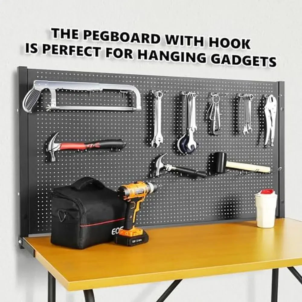 Workbench Tool Storage Table Pegboard Organizer Hanging Accessories Heavy Duty Wood Bench