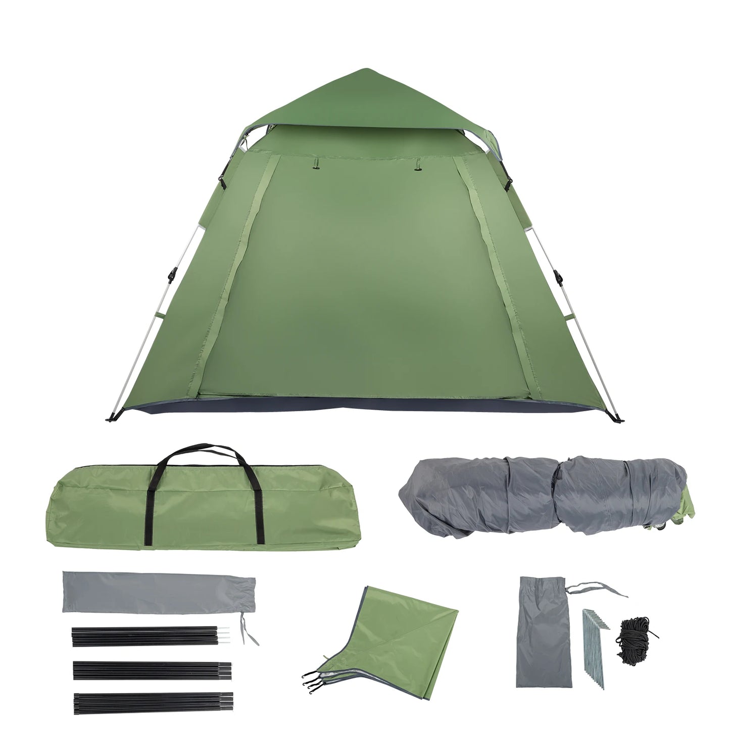 SPRING 4 Person Camping Tent, Waterproof & Sunproof Canopy Stargazing Tent, Easy Set Up Family Tent