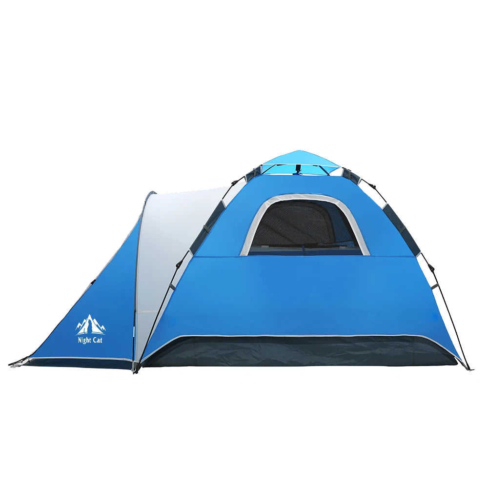 Tent 3-4 Person Large Space Quick Full-Automatic Opening One Bedroom Sunscreen with Rainfly