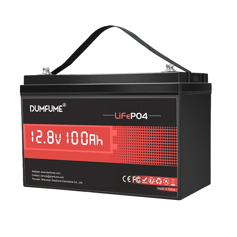 Dumfume 25.6V 100Ah Lifepo4 Lithium Battery 2560w/With 100A BMS 12.8V 100/300/600Ah 38.V 100Ah