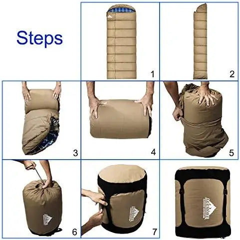 Degree Canvas Sleeping Bag, Camping Particularly in Cold Winter Outdoor