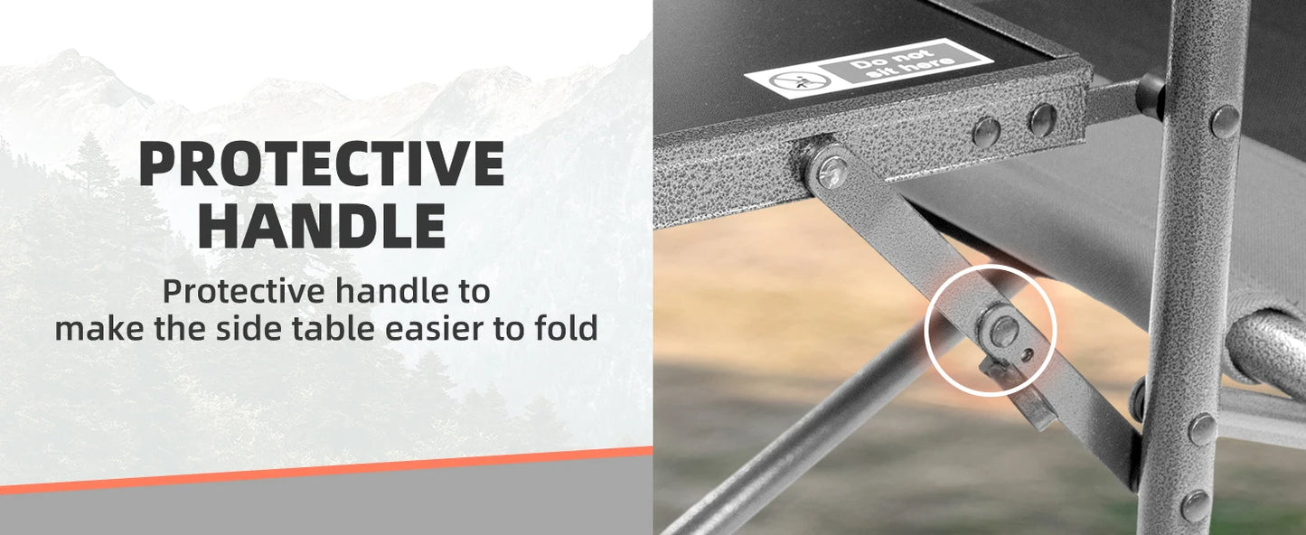 Tisetrail Director Camping Chair with Cooler Bag Camping Directors Chair with Foldable Side Tray