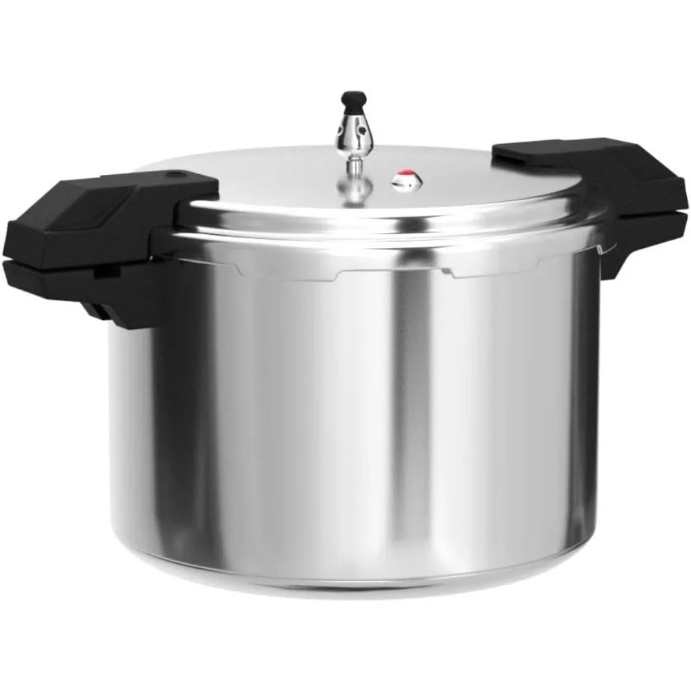 MIRRO 92116 Polished Aluminum 5 / 10 / 15-PSI Pressure Cooker / Canner Cookware, 16-Quart, Silver