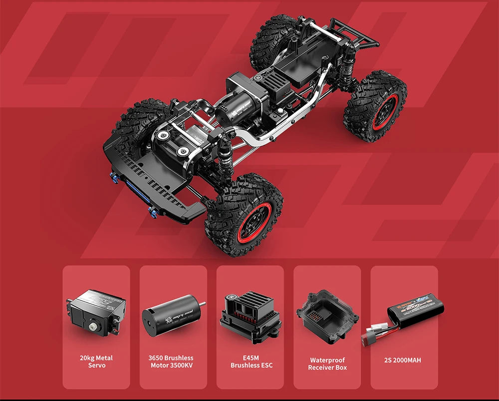MJX 1:12 H12P Brushless High-Speed Remote Control Car/Climbing Car Four-Wheel Drive Off-Road RTR