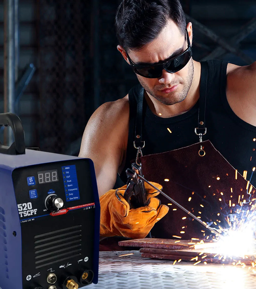 PLASMARGON 520TSCPF  Plasma Cutter Tig&Stick Welder 4 in 1 Combo Welding Machine, 3/4 Inch Clean Cut