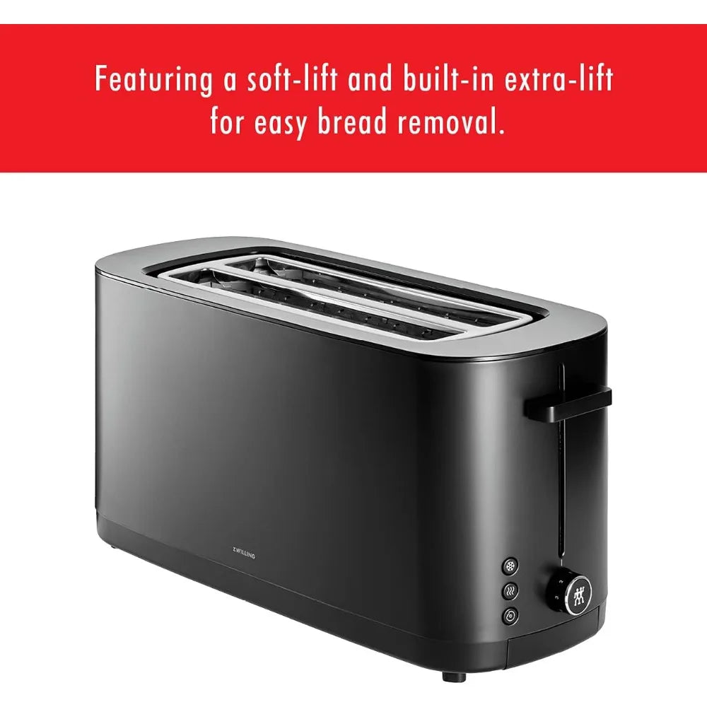 2 Long Slot Toaster, 4 Slices with Extra Wide 1.5" Slots for Bagels, 7 Toast Settings/Even Toasting