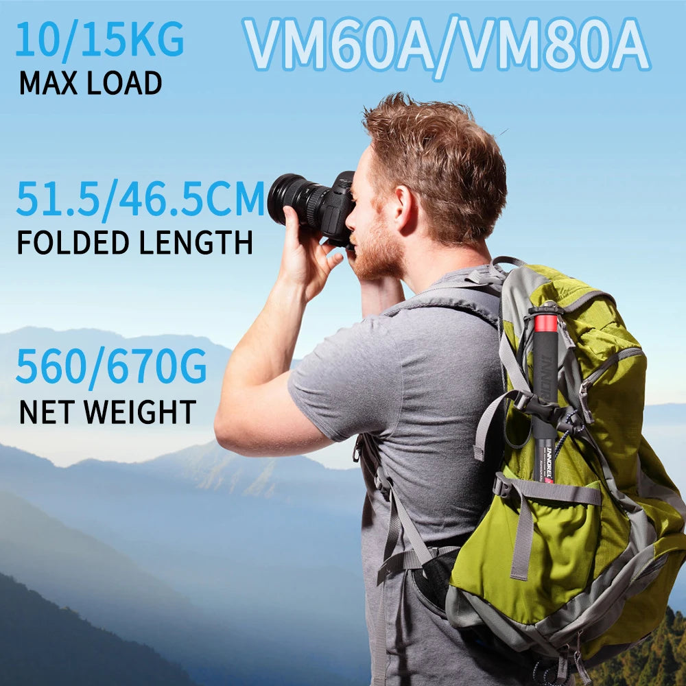 INNOREL VM60A/VM80A Aluminum Alloy Camera Monopod 170cm Video Stand for Canon Nikon GoPro DSLR