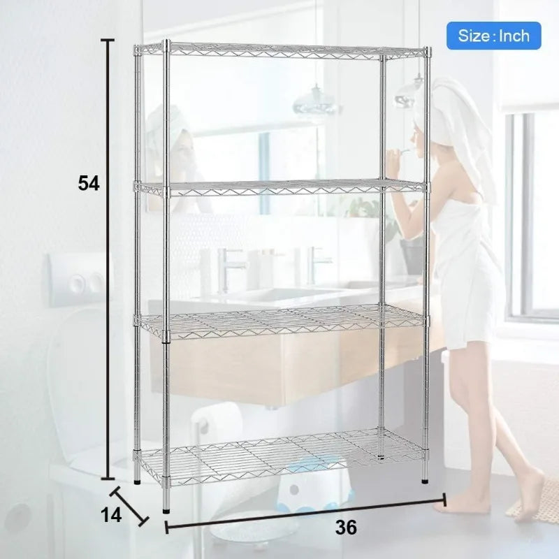 Storage Shelves 2100Lbs Capacity, 6-Shelf on Casters 48" L×18" W×72" H Commercial Wire Shelving Unit