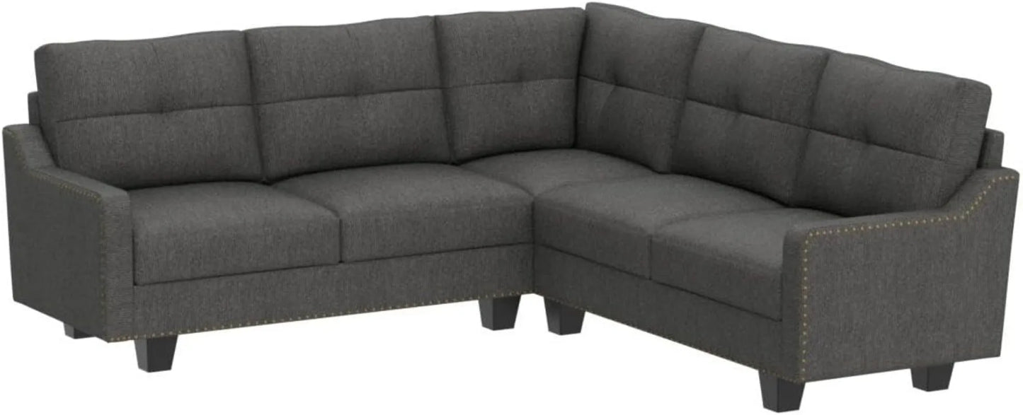 Convertible Sectional Sofa L Shaped Couch for Small Apartment Reversible Sectional Couch