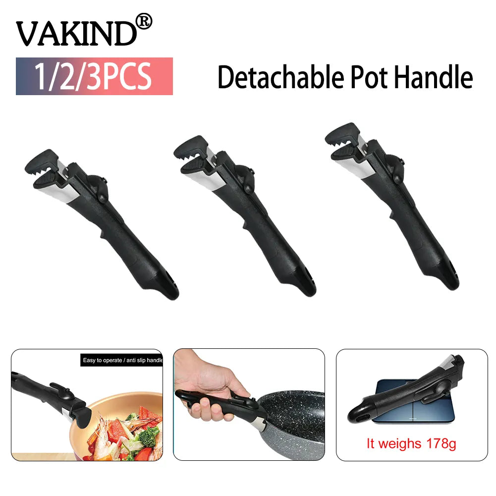 Detachable Removable Pan Pot Handle Replacement Anti-Scalding Clip Hand Grip - My Store