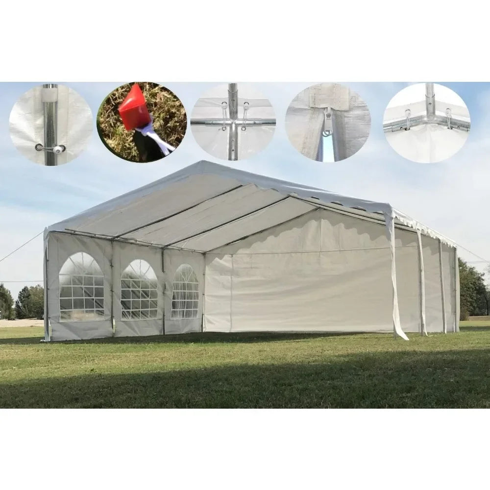 WPIC Heavy Duty Upgraded Galvanized 20'x20' Gazebo Wedding Tent, Carport Tent Or  Outdoor Event Tent