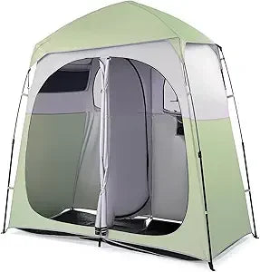 Vingli 2-Room Shower Tent: 7.5ft Pop-Up Shelter with Carry Bag, Ideal for Portable Toilets