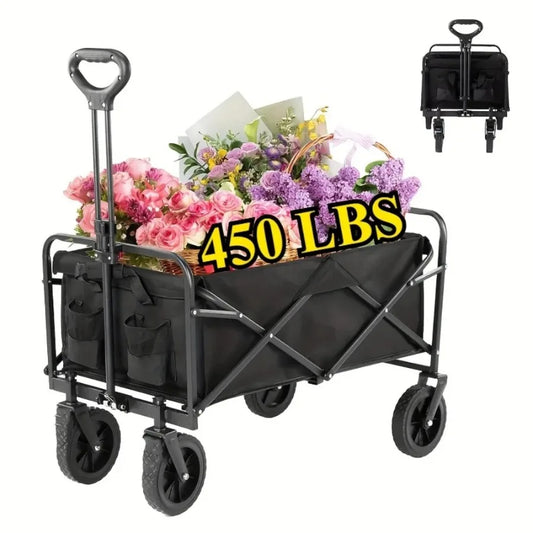 Foldable Portable Picnic/Camping Cart Heavy Duty Folding Utility Cart Shopping Beach