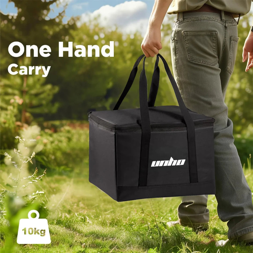 Hot Tent Stove, unho Wood Burning Stove, Portable Wood Stove with 6 Stainless Chimney Pipes