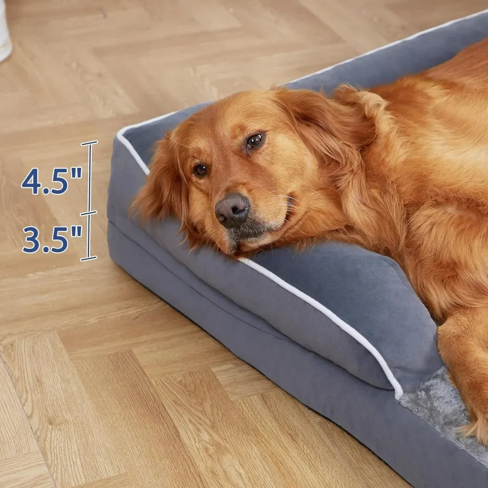 Orthopedic Dog Beds for Extra Large Dogs Non-skid Bottom (XX-Large Memory Foam Dog Bed