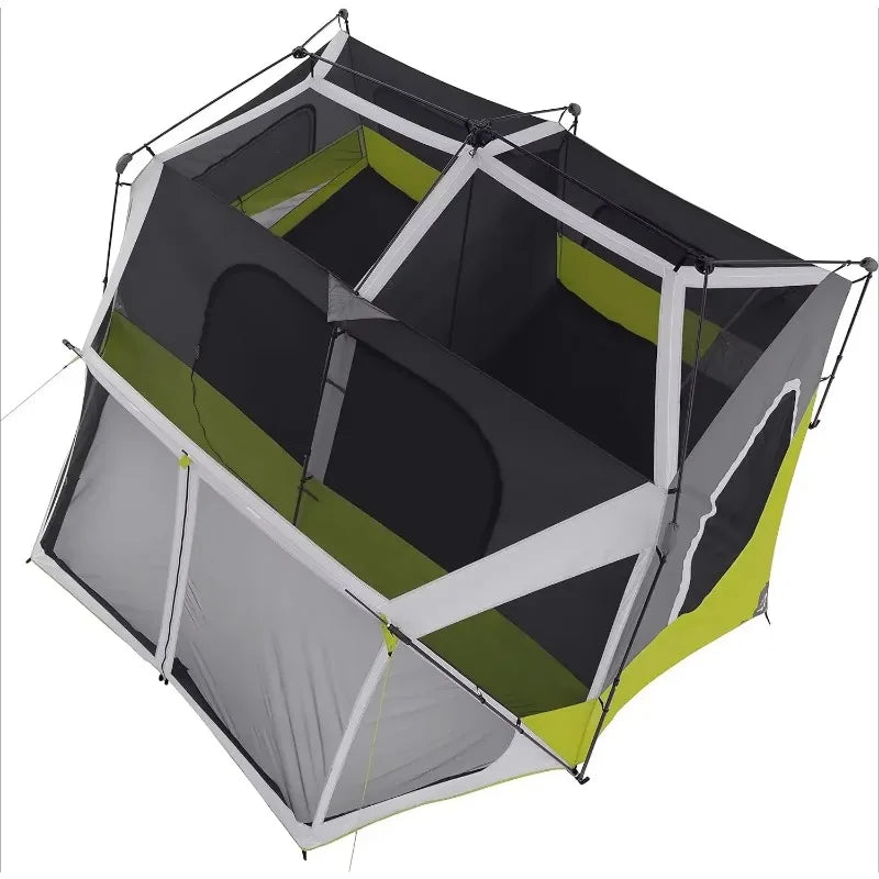 10 Person Instant Cabin Tent 2 Room Huge Tent Pockets Portable Large Pop Up