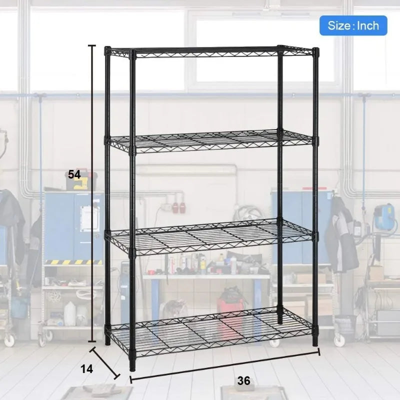 Storage Shelves 2100Lbs Capacity, 6-Shelf on Casters 48" L×18" W×72" H Commercial Wire Shelving Unit