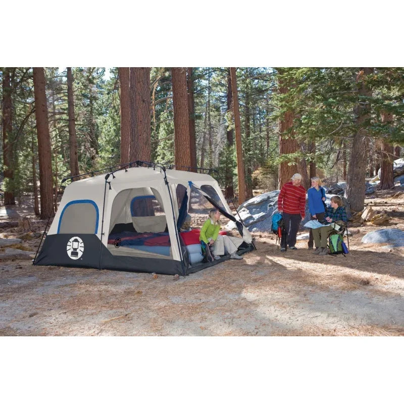 Coleman Camping Tent w/Instant Setup, 4/6/8/10 Person / WeatherTec Technology, Double-Thick Fabric