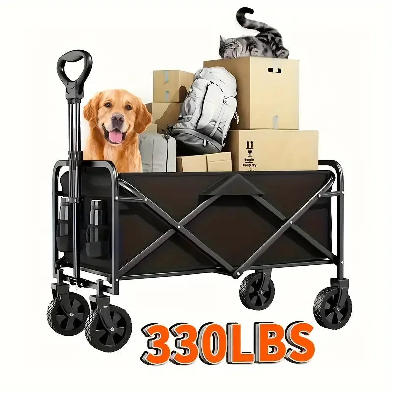 1PC Collapsible Foldable Wagon Cart, Car storage Heavy Duty Utility With All-Terrain Wheels