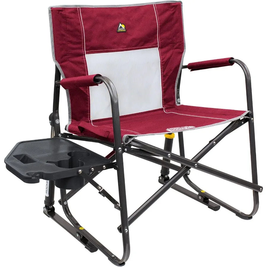 Freestyle Rocker XL with Side Table Camping Chair Portable Folding Rocking Chair