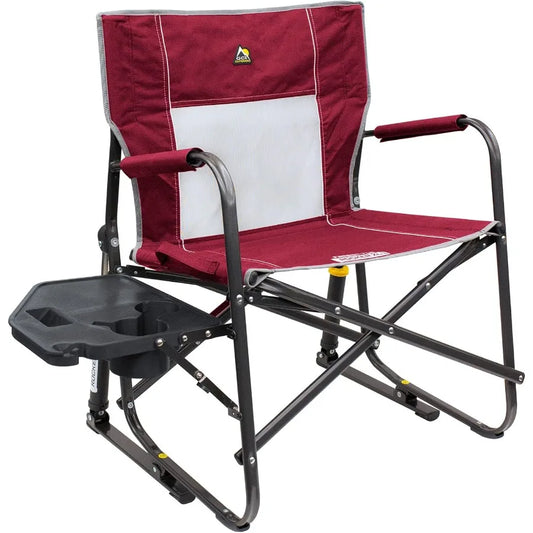 Freestyle Rocker XL with Side Table Camping Chair Portable Folding Rocking Chair