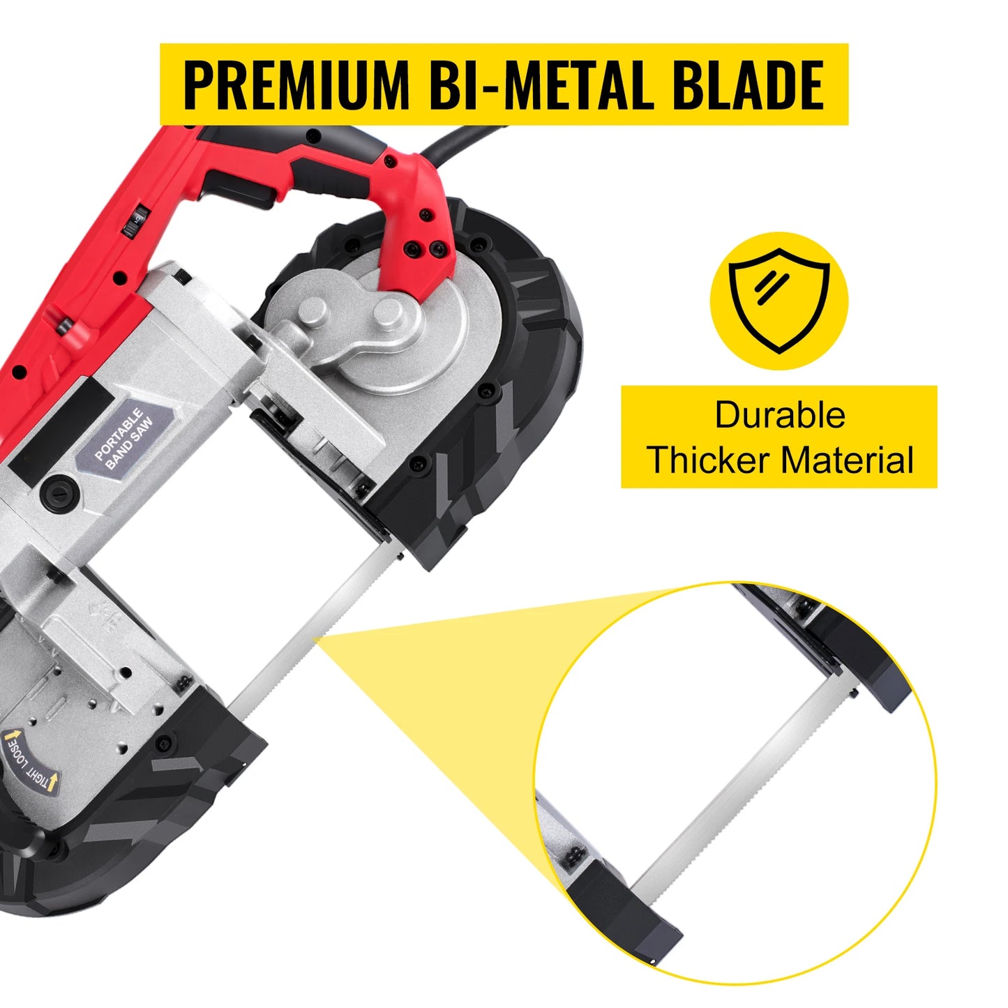 SucceBuy Portable BandSaw 5Inch Cutting Capacity Cordless Variable Speed 10Amp Motor Deep Cut