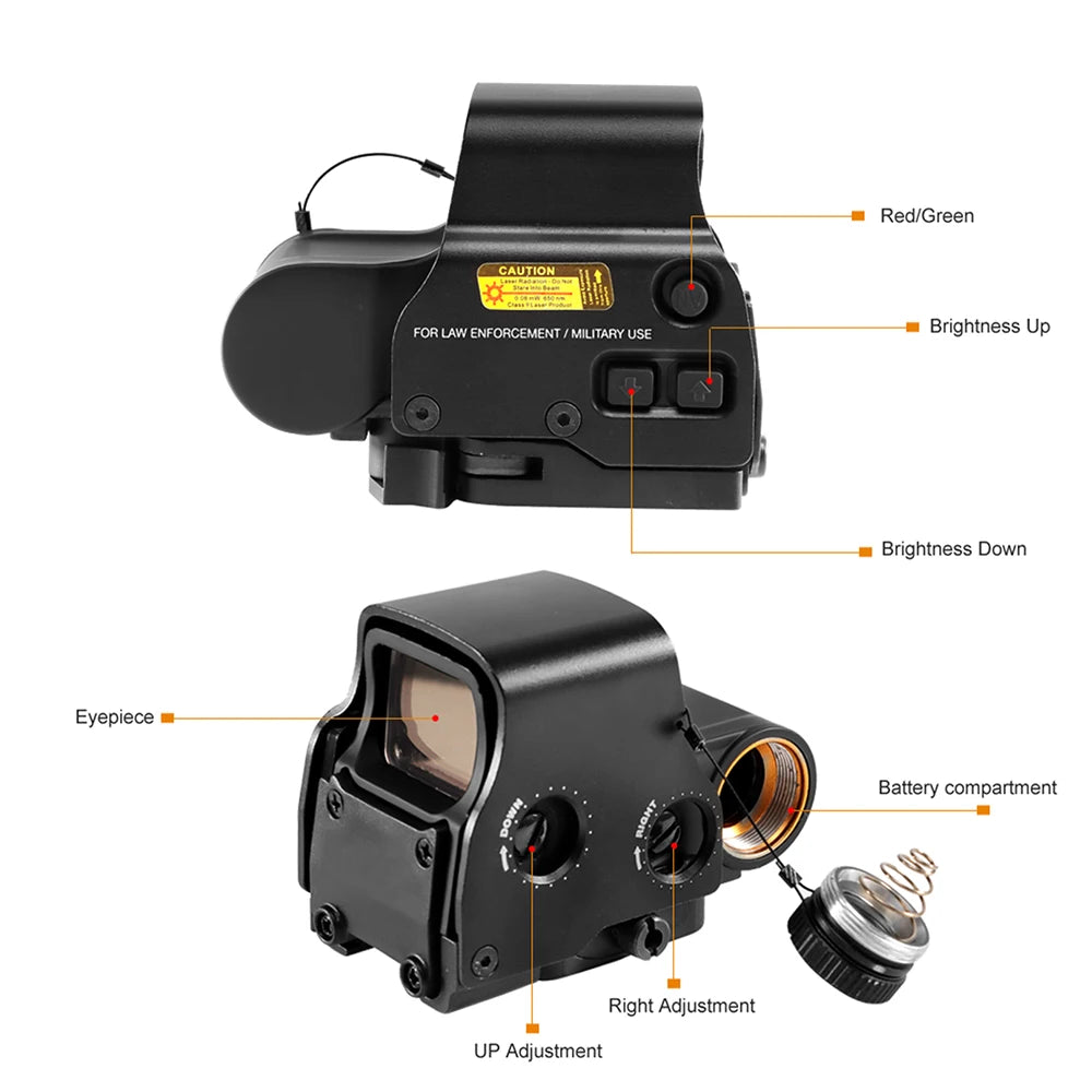 551 552 553 558 Red Green Dot Holographic Sight Scope Hunting Reflex Sight Riflescope 20mm Mount