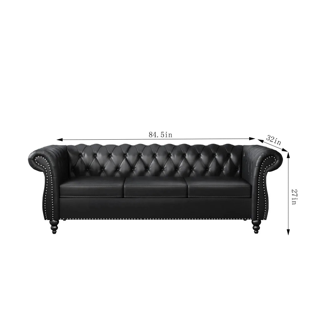 2024 New Large Sofa, Modern 3 Seater Couch Furniture, Sofa Classic Tufted Settee Sofa Tufted Back