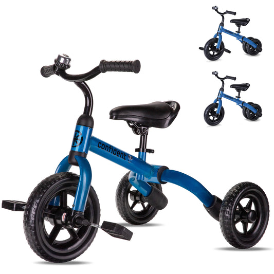 Toddlers Tricycle for 2/3/4/5 Years Old Boy&Girl with Detachable Pedal And Training Wheel Baby Gift