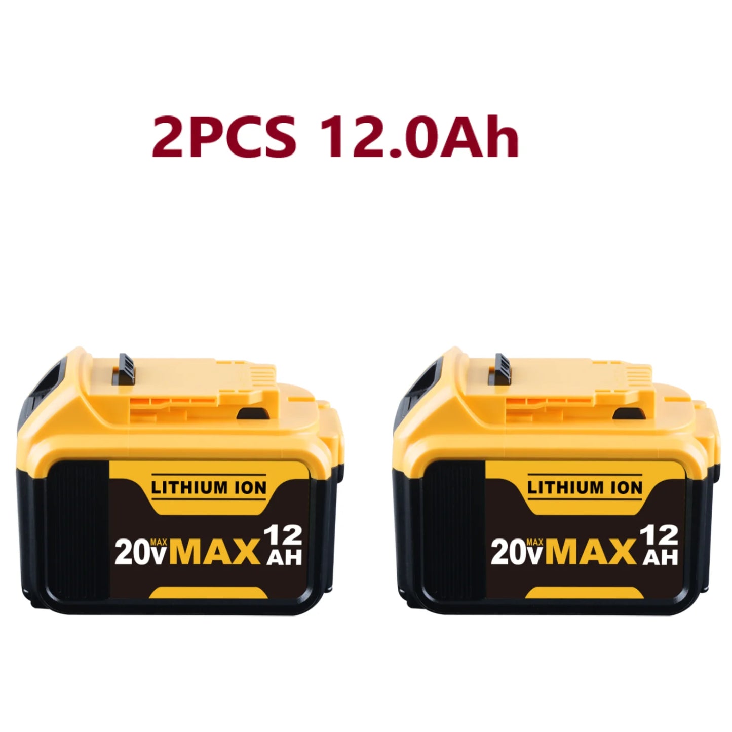 Vanon DCB205 6.0Ah 8.0Ah 12.0Ah 20V Lithium Ion Battery DeWalt DCB200 DCB206-2