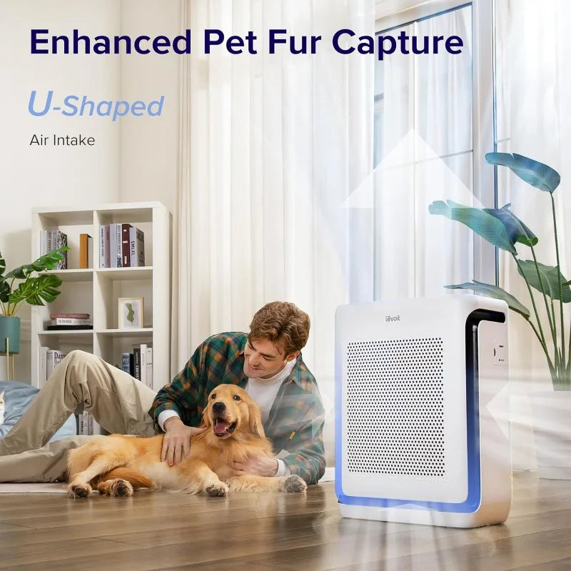 LEVOIT Air Purifiers/ Up to 1800 Ft² /1 Hr w/Washable Filter,Air Quality Monitor,Smart WiFi,Pet Hair