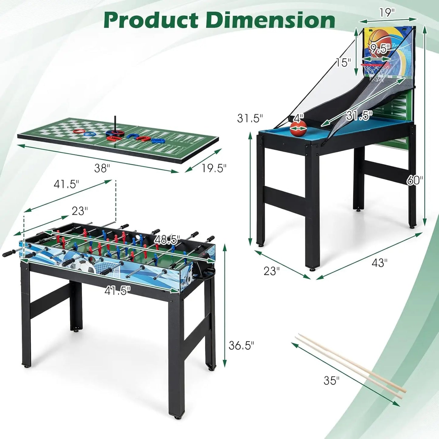 14-in-1 Multi Game Table, Combo Game Table