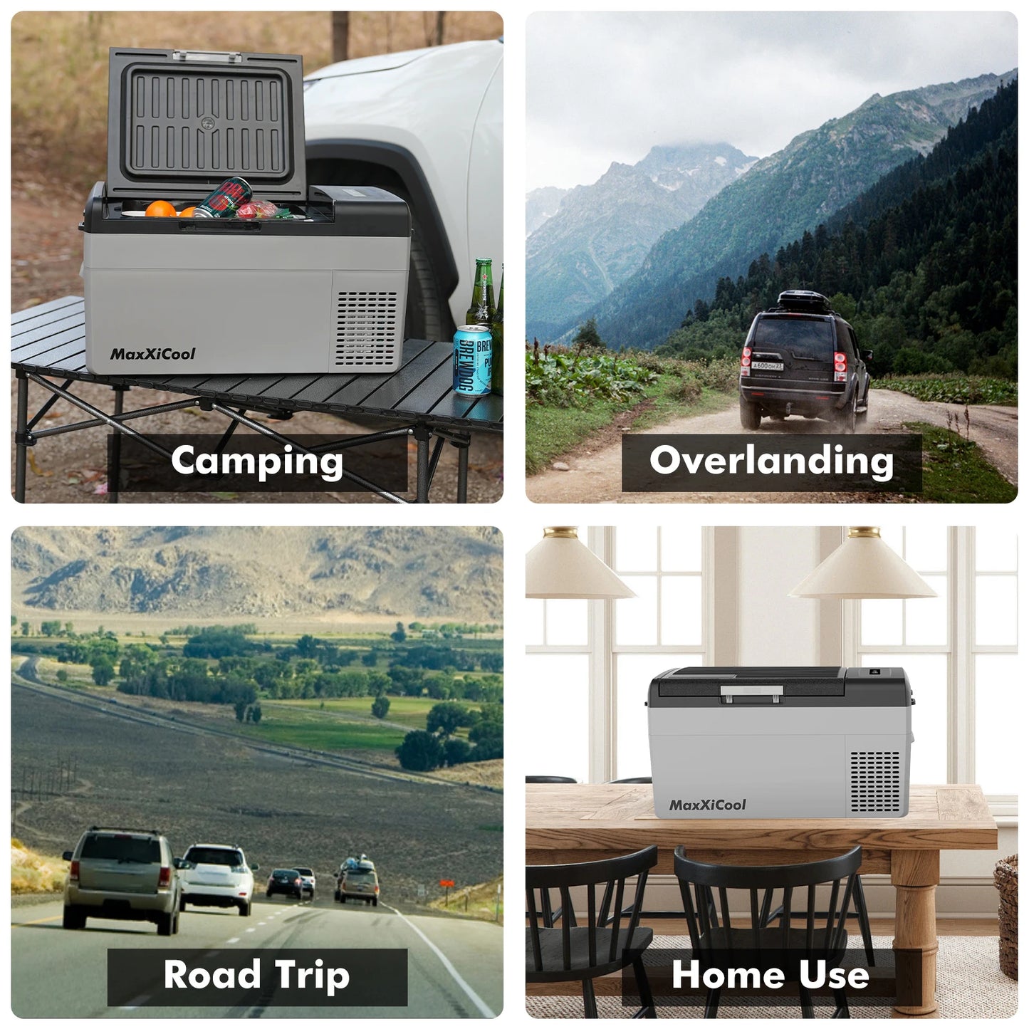 MaxXiCool MF20 Camper Fridge 12v, -4℉-68℉ Fast Cooling Car Refrigerator,  Freezer Portable 21Qt/21L