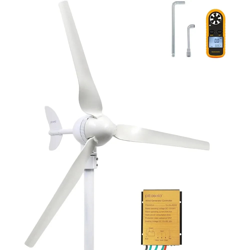 Wind Turbine Generator 400W 12V, Wind Generator Kit with Charge Controller, Wind Power generator