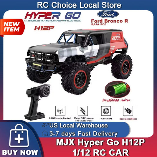 MJX 1:12 H12P Brushless High-Speed Remote Control Car/Climbing Car Four-Wheel Drive Off-Road RTR
