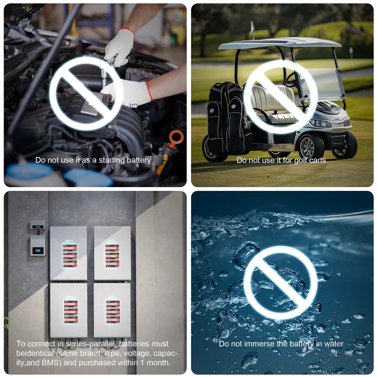 Dumfume 12.8V 100Ah Mini Motorcycle Battery LiFePO4 Lithium Built In 100A BMS  RV Powerstation