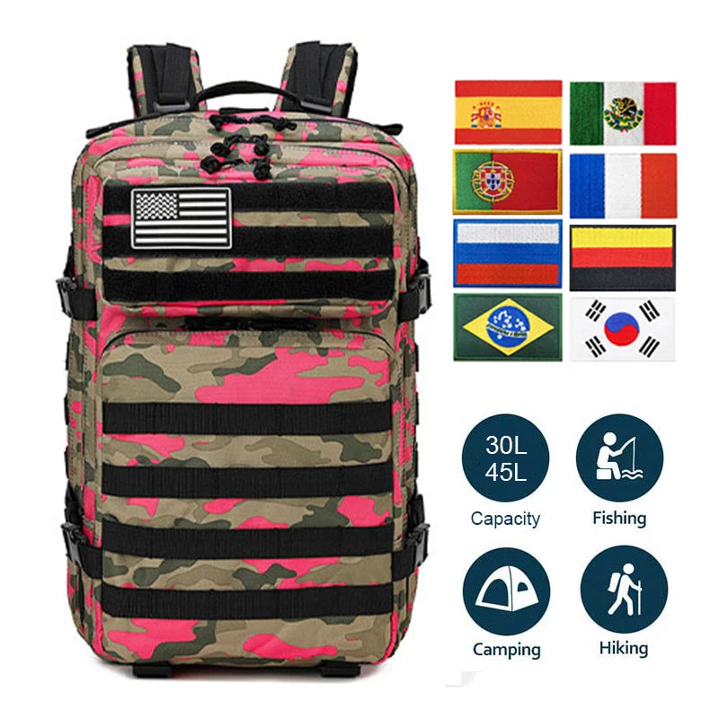 Camping Hiking Bag  Backpack Sports Trekking supplies Nylon Bags Travel MANY COLORS & Pink Backpack