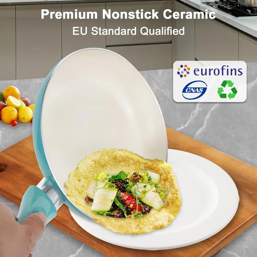 Pots and Pans Set Nonstick 11pcs Kitchen Cookware Sets Induction Cookware Ceramic