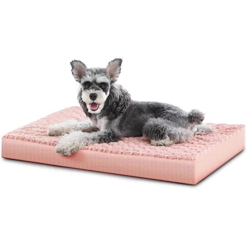 Orthopedic Bed for Extra Large Medium Dogs, Big Egg-Crate Foam Dog Bed w/ Removable Waterproof Cover