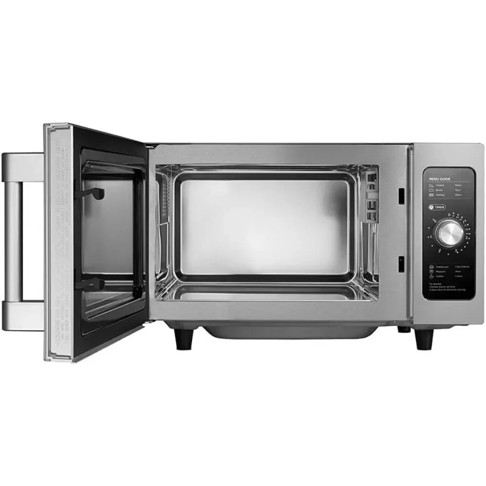 MIDEA Commercial Microwave Oven with Dial, 1000W, Stainless Steel.9 CuFt