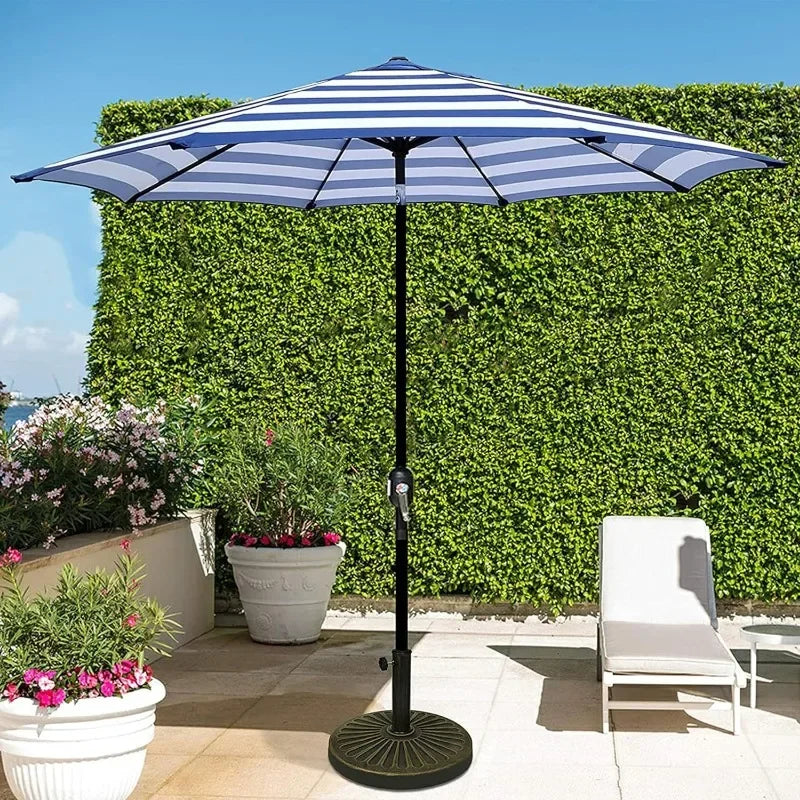 9' Outdoor Patio Umbrella, Outdoor Table Umbrella, Yard Umbrella, Market Umbrella with 8 Sturdy Ribs