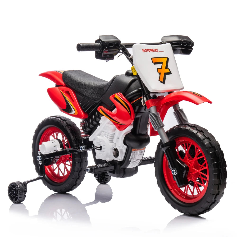 12V Kids Ride On Electric Toy Motorcycle,Rear suspension,Twist Grip Throttle,Slow Start