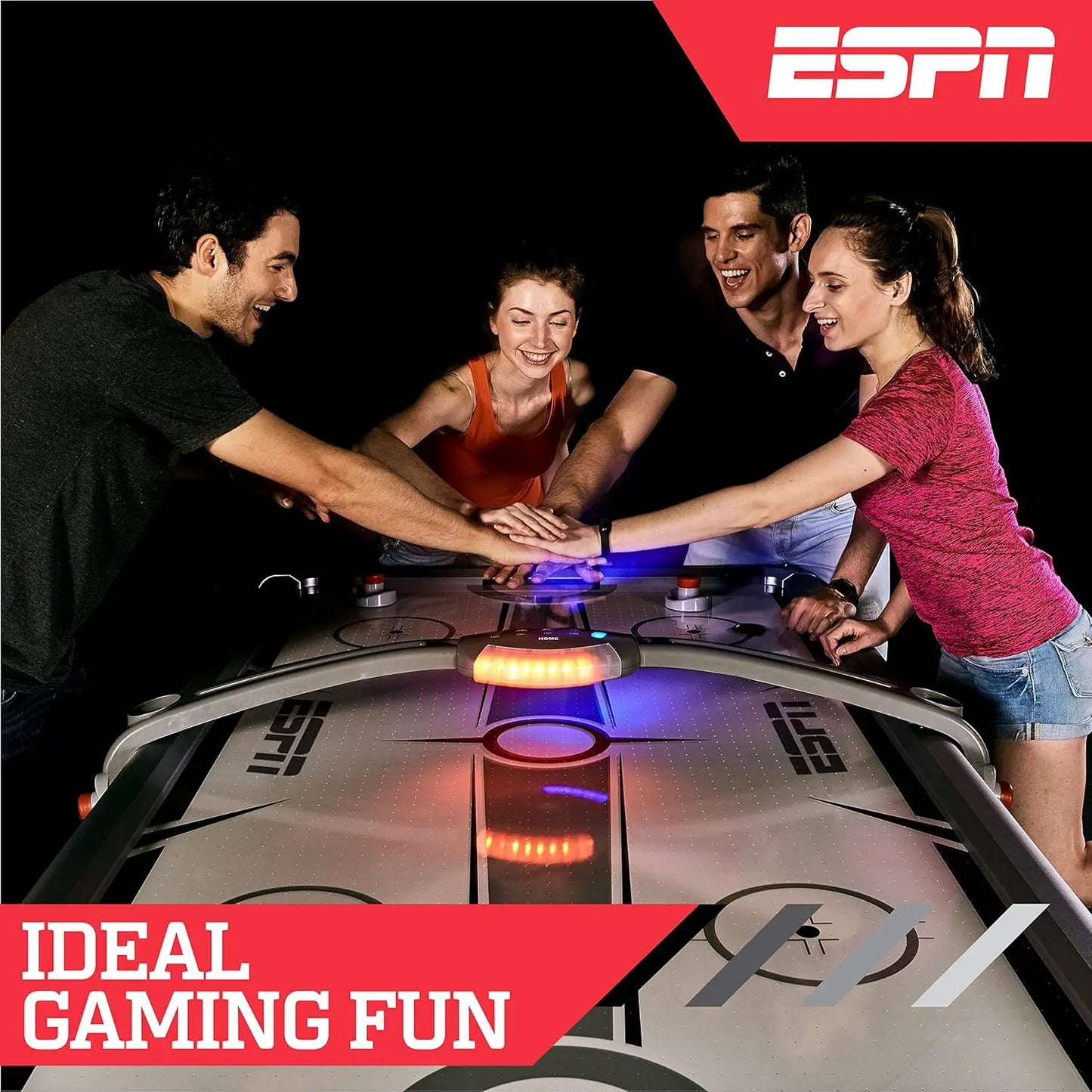 Air Hockey Multiple Styles Game Tables, Indoor Arcade Gaming Sets with Electronic Score Systems