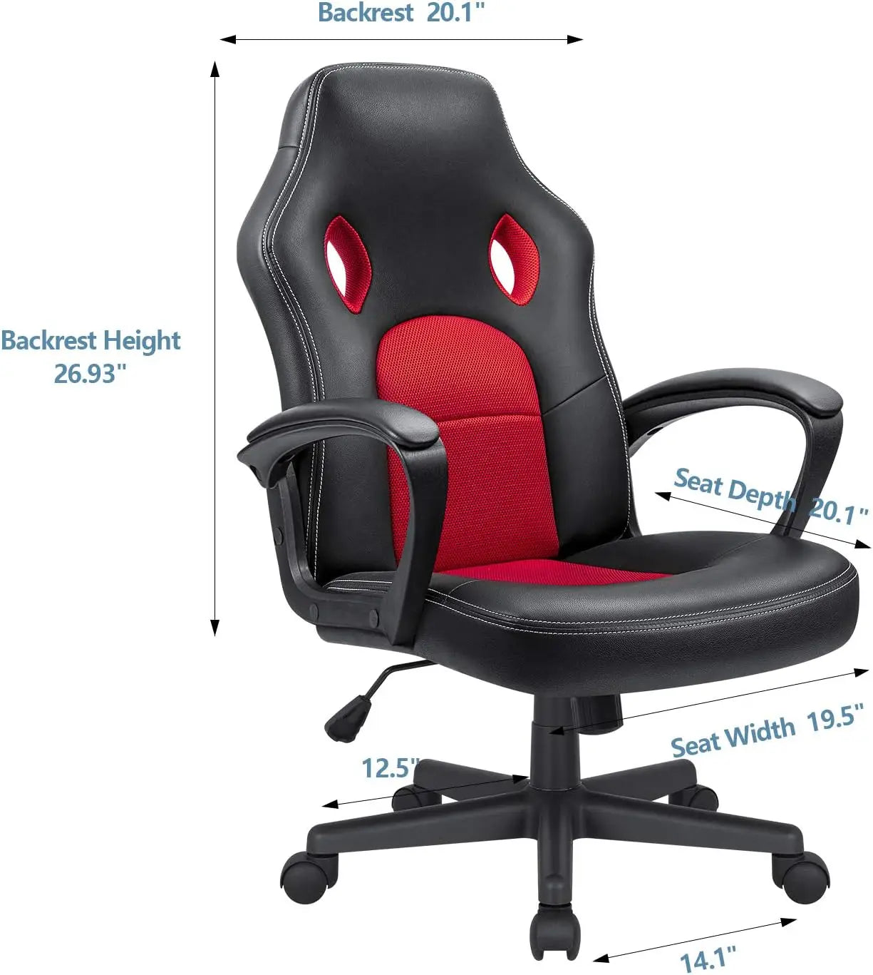 Office Gaming Chair High Back Leather Computer Chairs Ergonomic Height Adjustable Racing Game