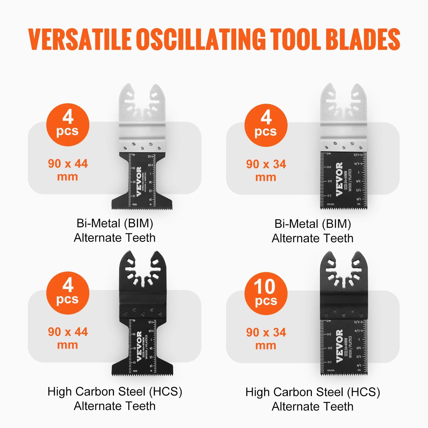 VEVOR 30PCS Multi Blade Kit Quick Release Oscillating Multi-Function Saw Blades Dewalt Craftsman